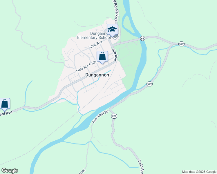 map of restaurants, bars, coffee shops, grocery stores, and more near 161 Waterford Avenue in Dungannon