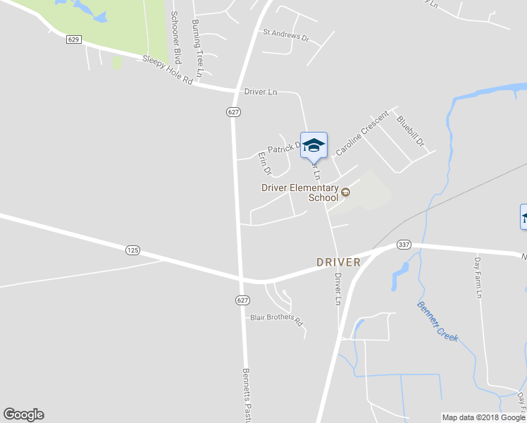 map of restaurants, bars, coffee shops, grocery stores, and more near 3019 Driver Station Way West in Suffolk