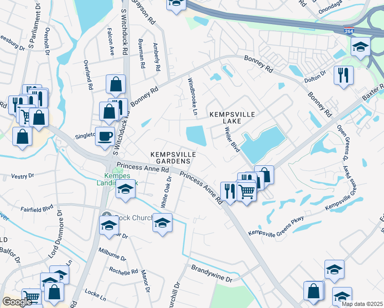 map of restaurants, bars, coffee shops, grocery stores, and more near 474 Englewood Drive in Virginia Beach