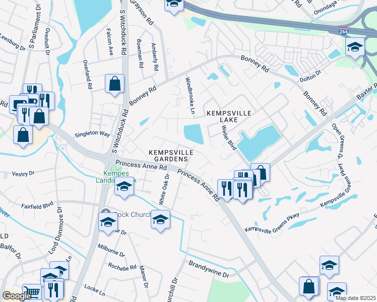 map of restaurants, bars, coffee shops, grocery stores, and more near 474 Englewood Drive in Virginia Beach