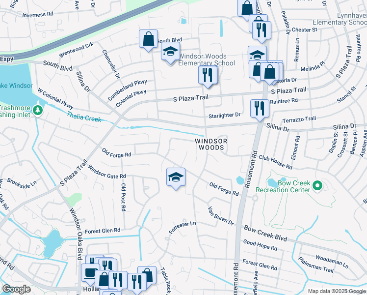 map of restaurants, bars, coffee shops, grocery stores, and more near 3753 Kings Point Road in Virginia Beach