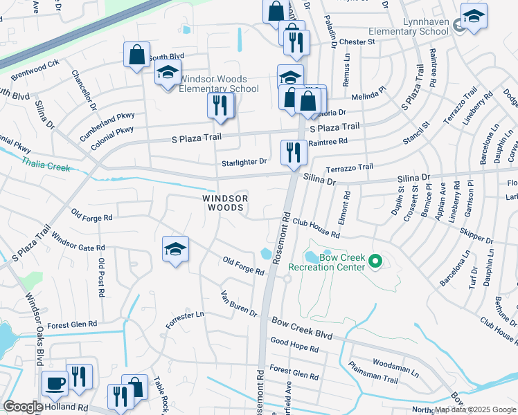 map of restaurants, bars, coffee shops, grocery stores, and more near 3625 Kingdom Court in Virginia Beach