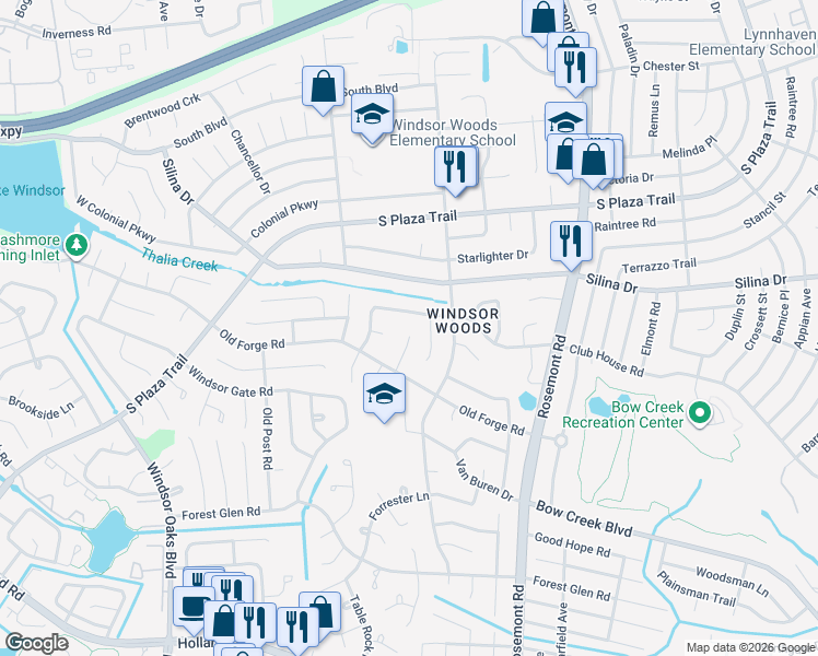 map of restaurants, bars, coffee shops, grocery stores, and more near 3753 Kings Point Road in Virginia Beach