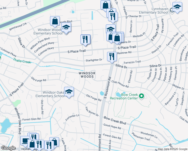 map of restaurants, bars, coffee shops, grocery stores, and more near in Virginia Beach