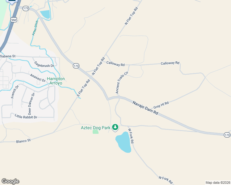 map of restaurants, bars, coffee shops, grocery stores, and more near 111 Ancient Trails Circle in Aztec