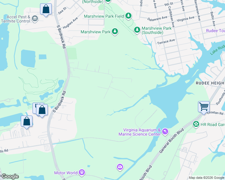 map of restaurants, bars, coffee shops, grocery stores, and more near 1000 Fielding Lane in Virginia Beach