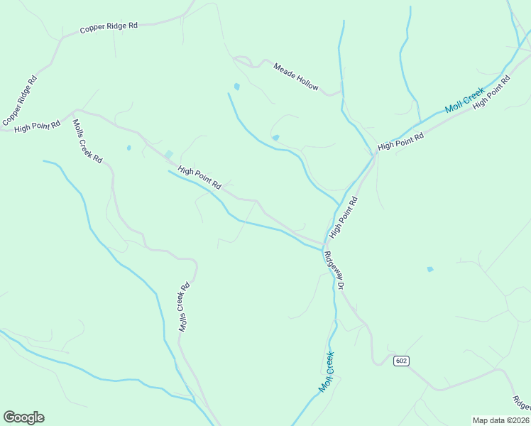 map of restaurants, bars, coffee shops, grocery stores, and more near State Route 609 in Russell County