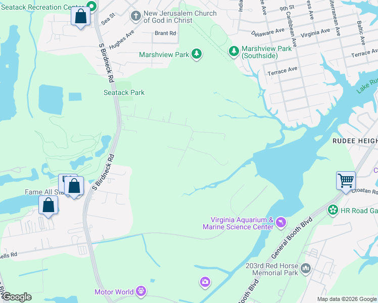 map of restaurants, bars, coffee shops, grocery stores, and more near 1000 Fielding Lane in Virginia Beach
