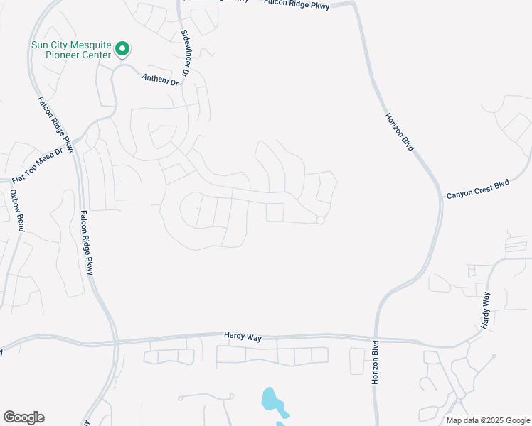 map of restaurants, bars, coffee shops, grocery stores, and more near Crestline Lane in Mesquite