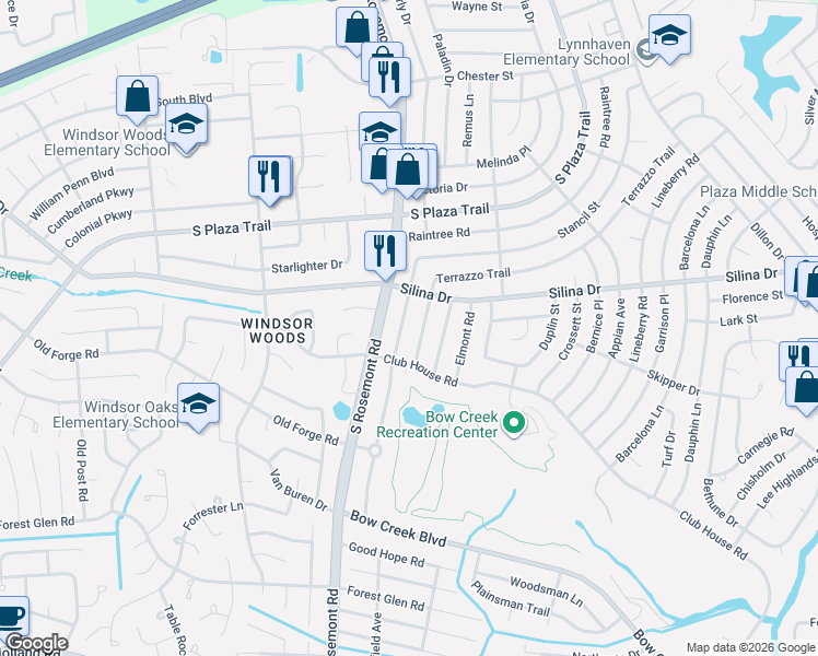 map of restaurants, bars, coffee shops, grocery stores, and more near 416 Hannibal Street in Virginia Beach
