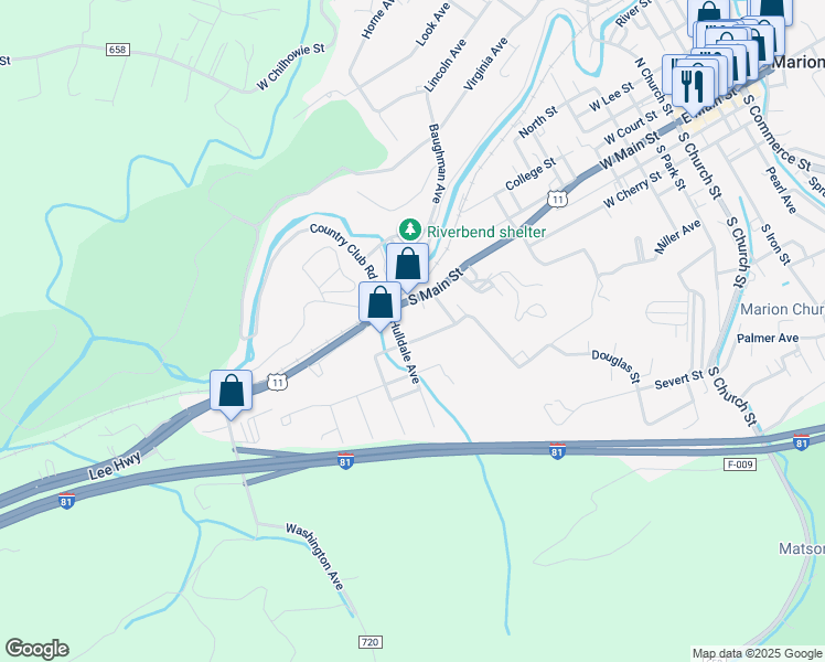map of restaurants, bars, coffee shops, grocery stores, and more near 631 Dalton Street in Marion