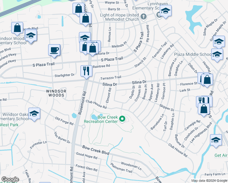 map of restaurants, bars, coffee shops, grocery stores, and more near 409 Ludwick Lane in Virginia Beach