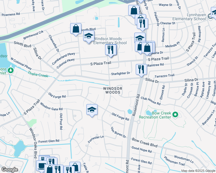 map of restaurants, bars, coffee shops, grocery stores, and more near 411 Presidential Boulevard in Virginia Beach