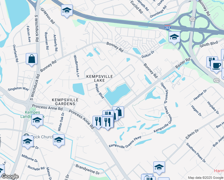 map of restaurants, bars, coffee shops, grocery stores, and more near 4755 Eldon Court in Virginia Beach