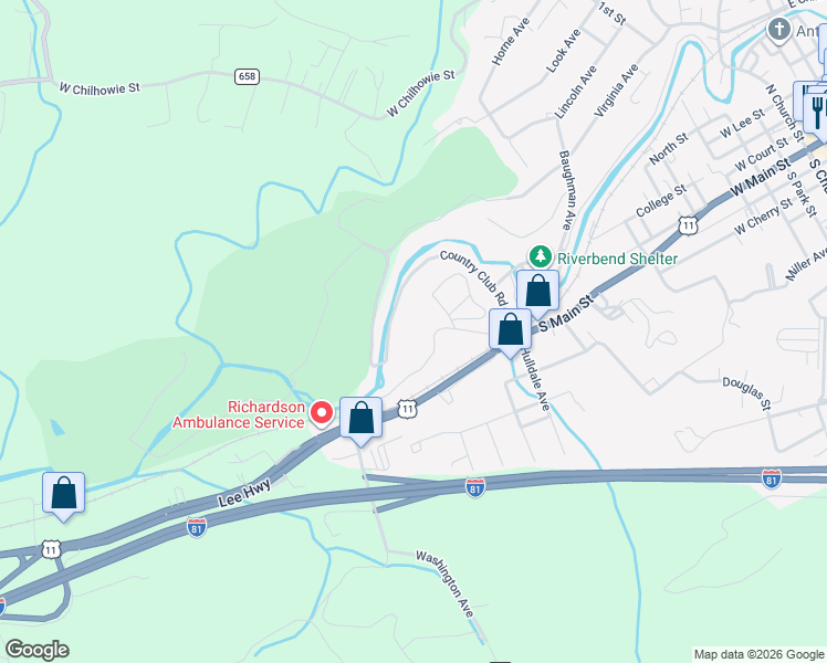 map of restaurants, bars, coffee shops, grocery stores, and more near in Marion