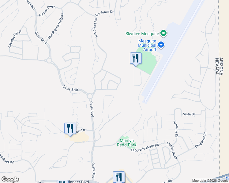 map of restaurants, bars, coffee shops, grocery stores, and more near 176 Pebble Creek Run in Mesquite