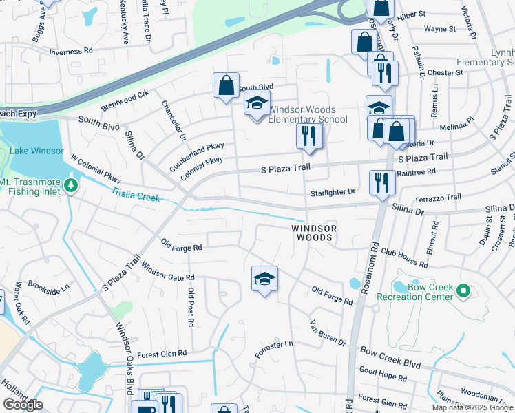 map of restaurants, bars, coffee shops, grocery stores, and more near 3773 Silina Drive in Virginia Beach