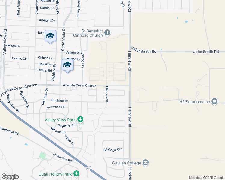map of restaurants, bars, coffee shops, grocery stores, and more near 2141 Wildflower Drive in Hollister