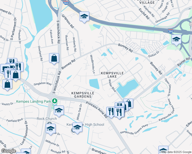 map of restaurants, bars, coffee shops, grocery stores, and more near 4845 Woods Edge Rd in Virginia Beach