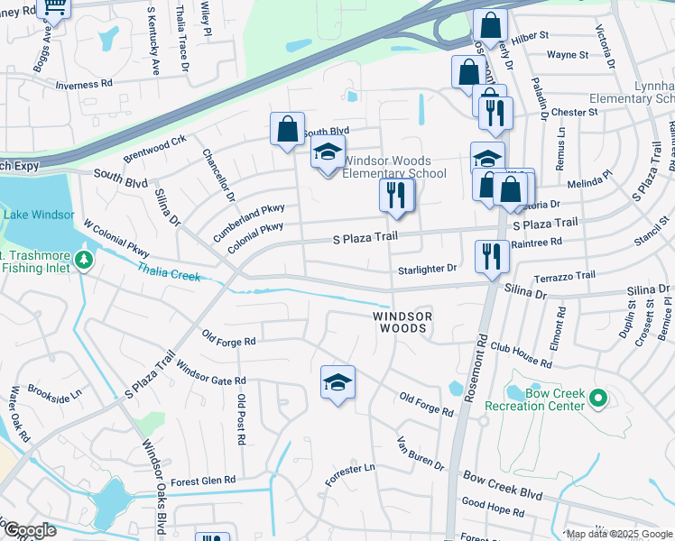 map of restaurants, bars, coffee shops, grocery stores, and more near 3756 Silina Drive in Virginia Beach