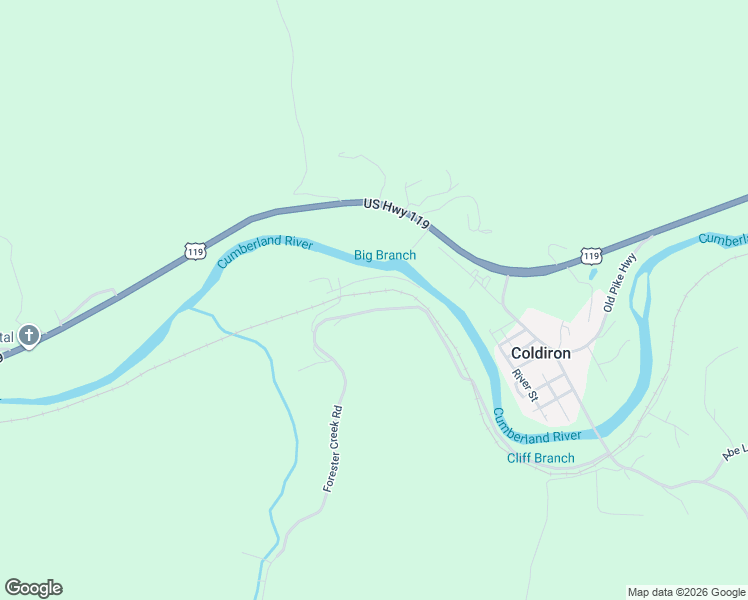 map of restaurants, bars, coffee shops, grocery stores, and more near 126B Willow Drive in Coldiron