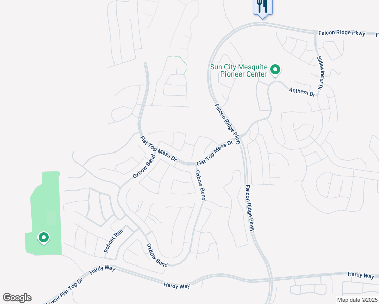 map of restaurants, bars, coffee shops, grocery stores, and more near 1037 Bunkhouse Court in Mesquite
