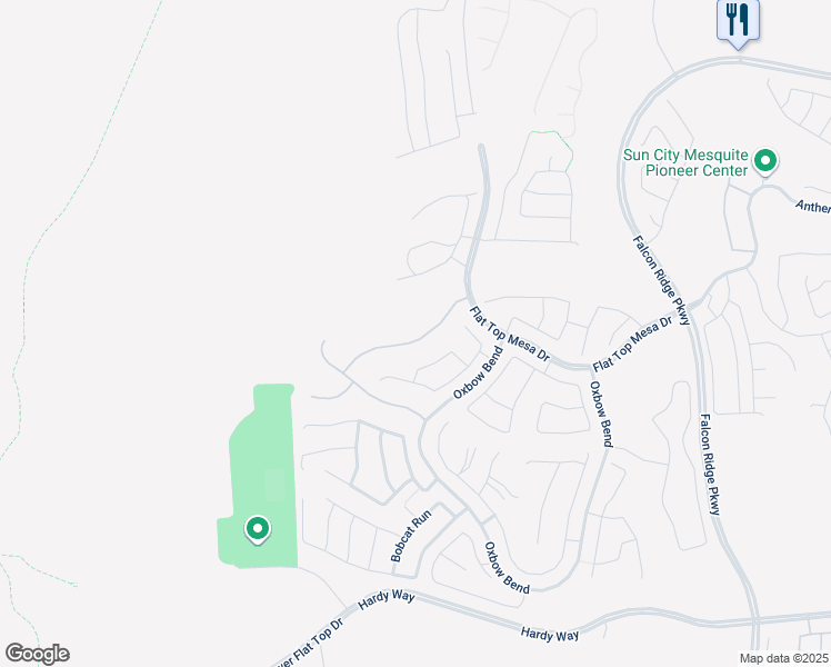 map of restaurants, bars, coffee shops, grocery stores, and more near 1485 Branding Iron Trail in Mesquite