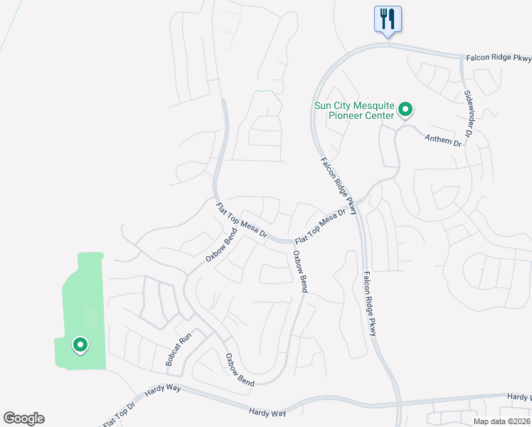 map of restaurants, bars, coffee shops, grocery stores, and more near 1074 Wagon Trail in Mesquite