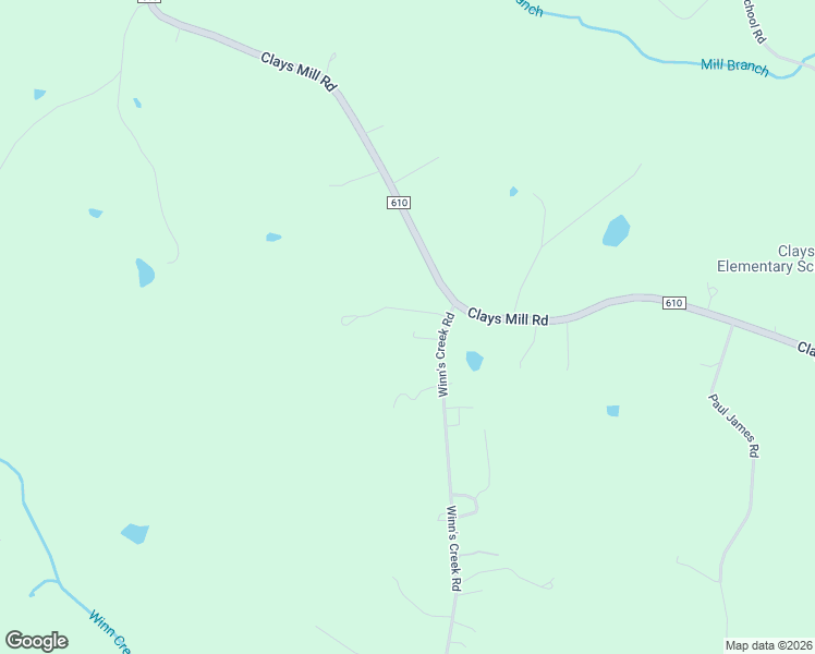 map of restaurants, bars, coffee shops, grocery stores, and more near 3043 Winn's Creek Road in Halifax