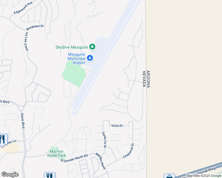 map of restaurants, bars, coffee shops, grocery stores, and more near 653 Paloma Circle in Mesquite