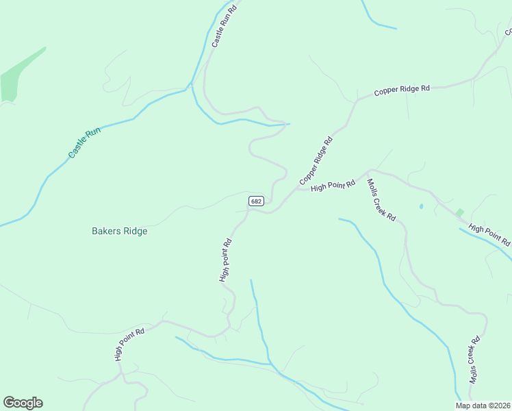 map of restaurants, bars, coffee shops, grocery stores, and more near State Route 609 in Castlewood