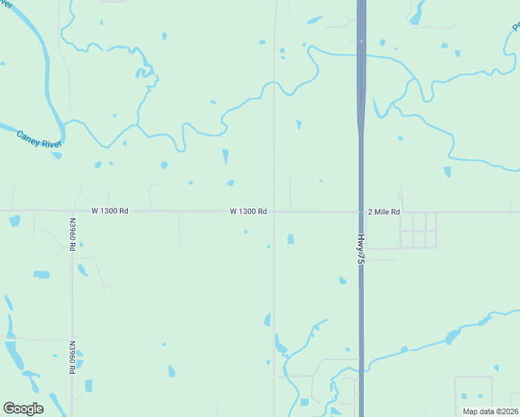 map of restaurants, bars, coffee shops, grocery stores, and more near 396641 West 1300 Road in Dewey