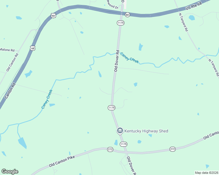 map of restaurants, bars, coffee shops, grocery stores, and more near 1223-1309 Old Dover Road in Cadiz