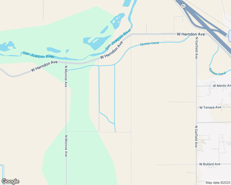 map of restaurants, bars, coffee shops, grocery stores, and more near 8173 West Herndon Avenue in Fresno