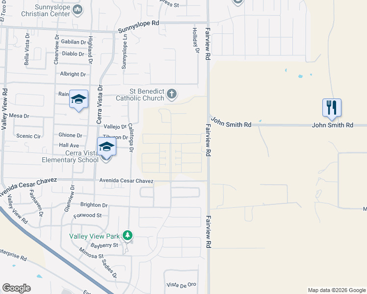 map of restaurants, bars, coffee shops, grocery stores, and more near 1000 Fairview Road in Hollister