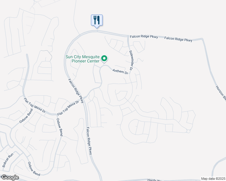map of restaurants, bars, coffee shops, grocery stores, and more near 1227 Dome Peak Circle in Mesquite
