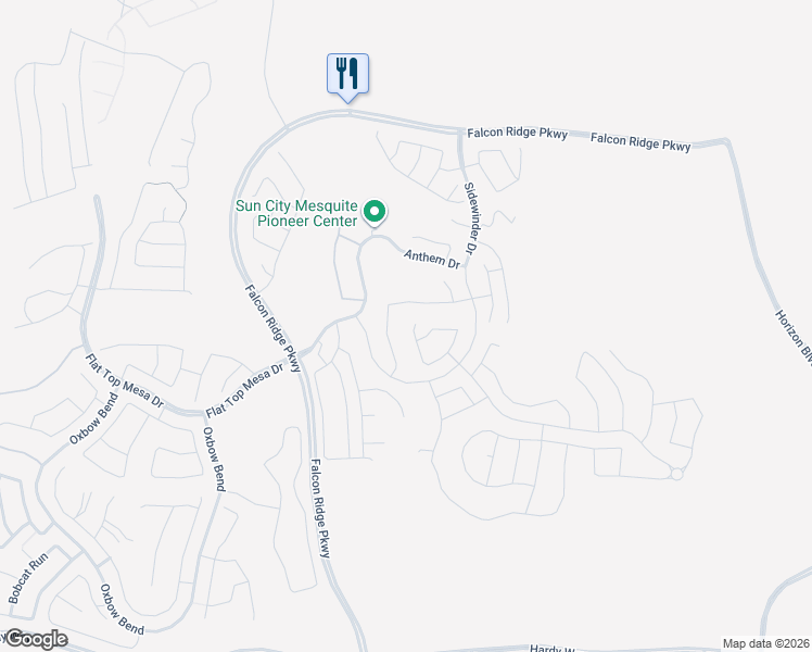 map of restaurants, bars, coffee shops, grocery stores, and more near 1227 Dome Peak Circle in Mesquite