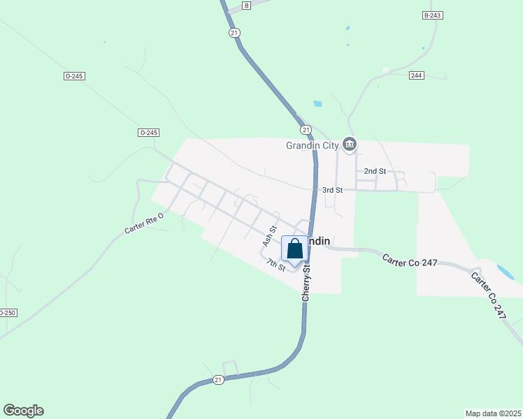 map of restaurants, bars, coffee shops, grocery stores, and more near 403 5th Street in Grandin