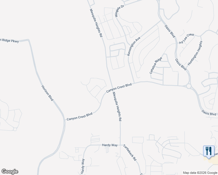 map of restaurants, bars, coffee shops, grocery stores, and more near 618 Mineral Trail in Mesquite