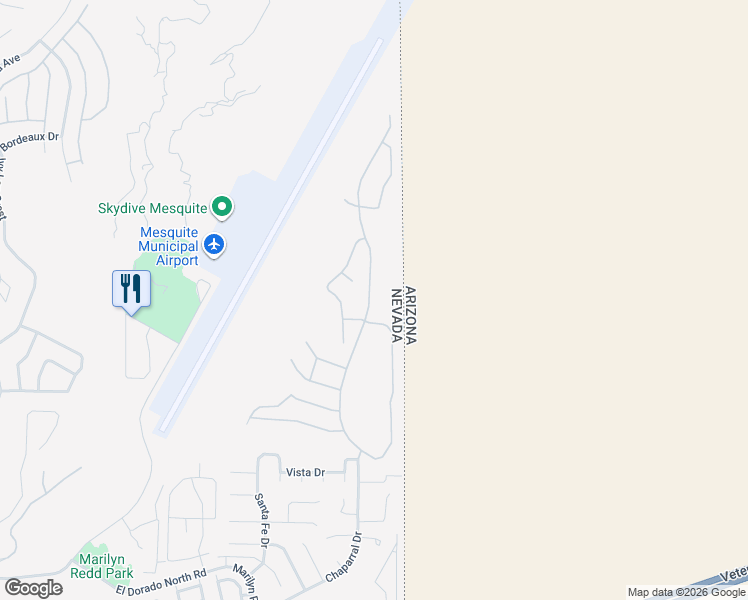map of restaurants, bars, coffee shops, grocery stores, and more near 1232 Chaparral Drive in Mesquite