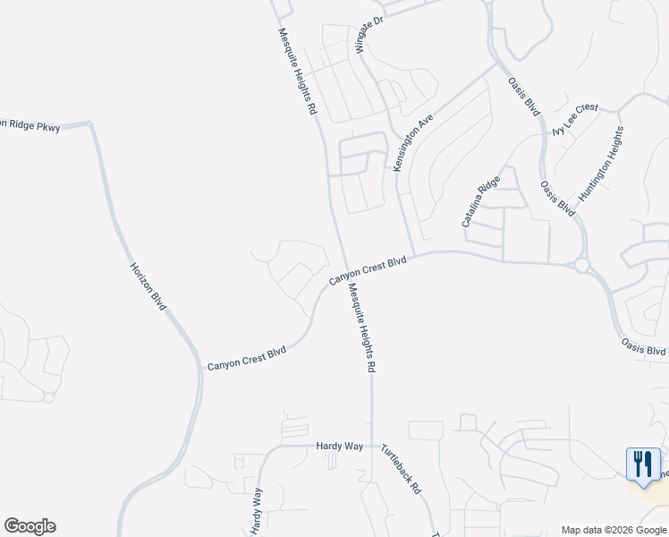 map of restaurants, bars, coffee shops, grocery stores, and more near 618 Mineral Trail in Mesquite