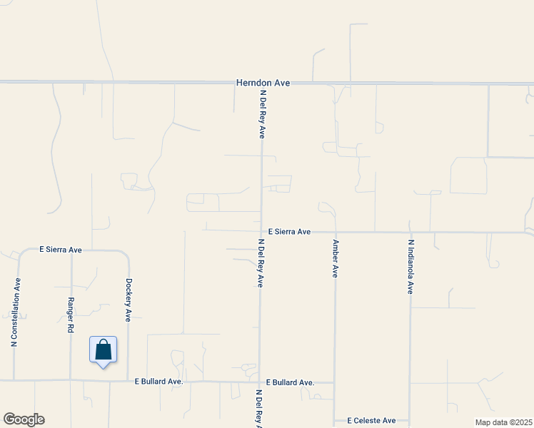map of restaurants, bars, coffee shops, grocery stores, and more near 6518 North Del Rey Avenue in Clovis