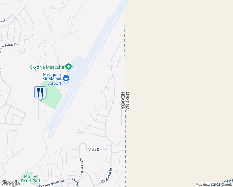 map of restaurants, bars, coffee shops, grocery stores, and more near 1242 Chaparral Drive in Mesquite