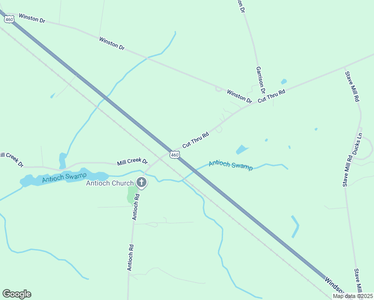 map of restaurants, bars, coffee shops, grocery stores, and more near 8382 Cut Thru Road in Windsor