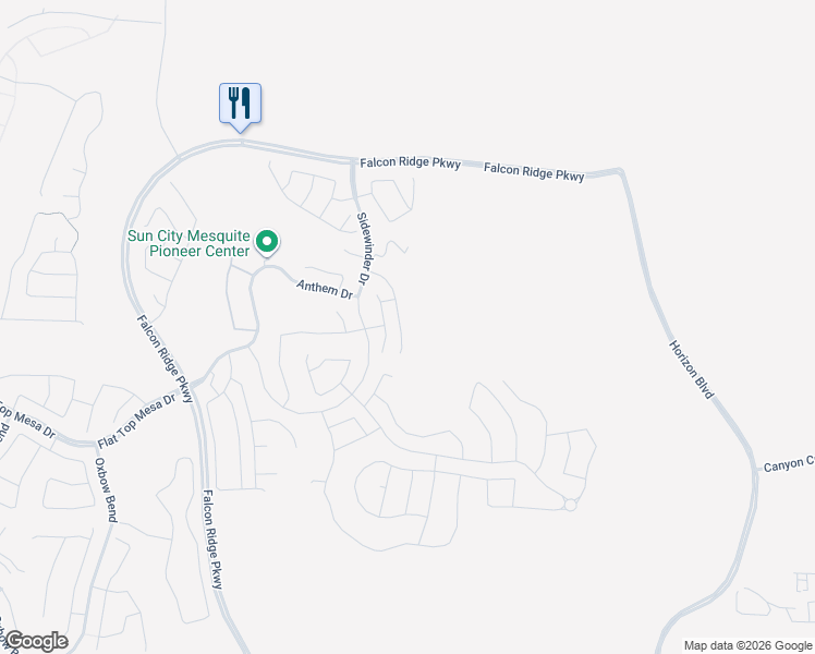 map of restaurants, bars, coffee shops, grocery stores, and more near 1262 Serenity Ridge Court in Mesquite