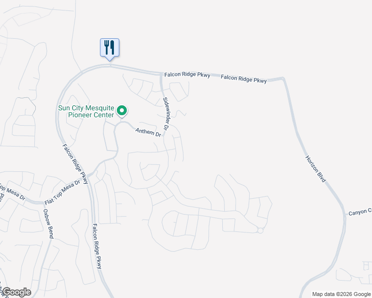 map of restaurants, bars, coffee shops, grocery stores, and more near 1262 Serenity Ridge Court in Mesquite