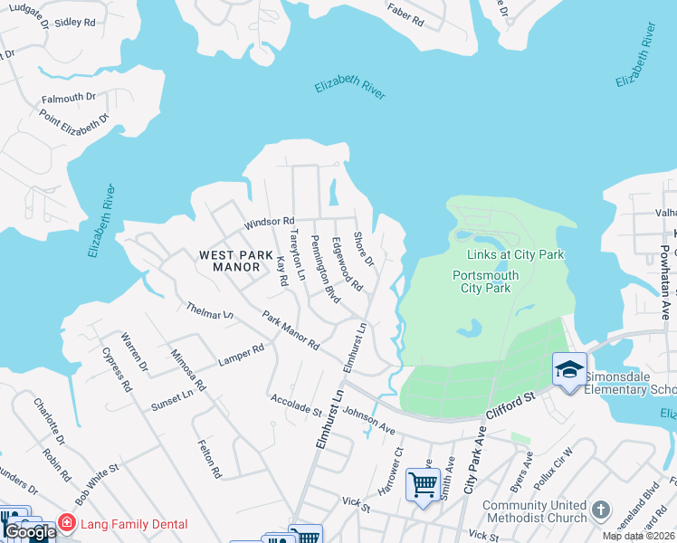 map of restaurants, bars, coffee shops, grocery stores, and more near 201 Keville Road in Portsmouth