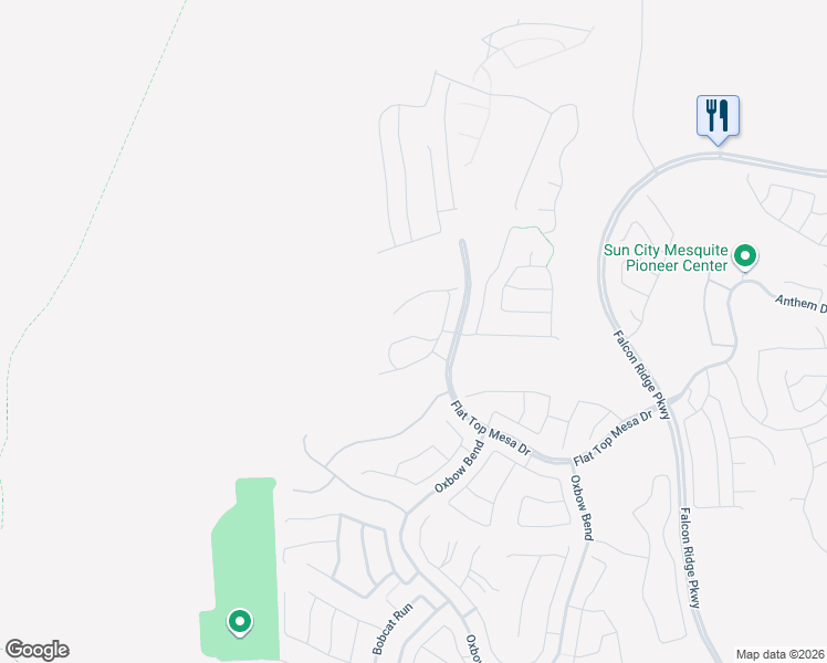 map of restaurants, bars, coffee shops, grocery stores, and more near 1483 Rainbow Bend in Mesquite