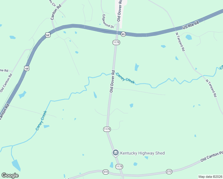 map of restaurants, bars, coffee shops, grocery stores, and more near 1223 Old Dover Road in Cadiz