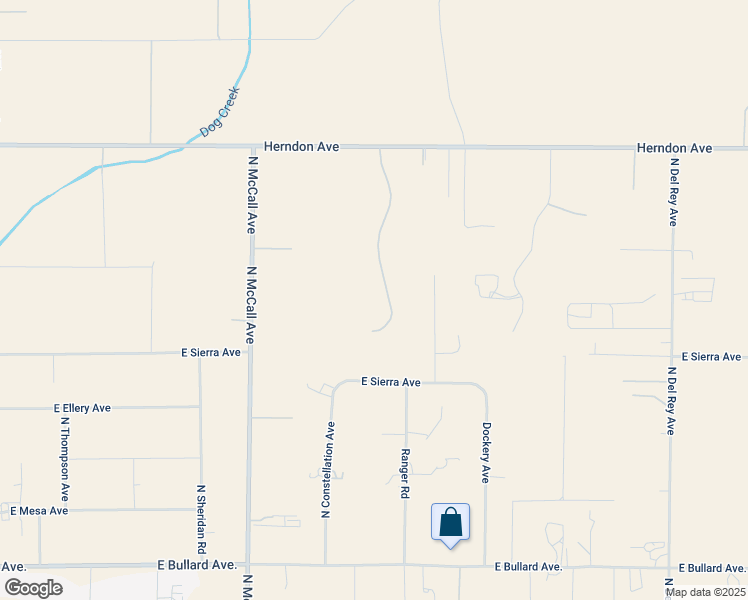 map of restaurants, bars, coffee shops, grocery stores, and more near 6605 North Blackhawk Lane in Clovis